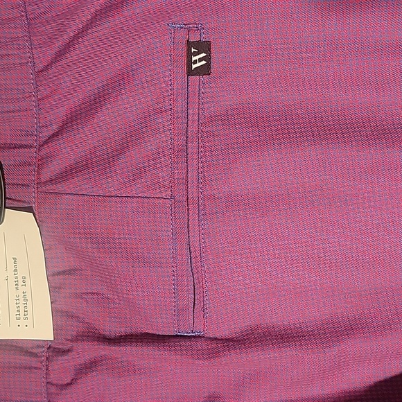 Houston White Pink & Blue Pattern Straight Leg, Elastic Waist Trouser S: XL, NWT - Picture 7 of 10